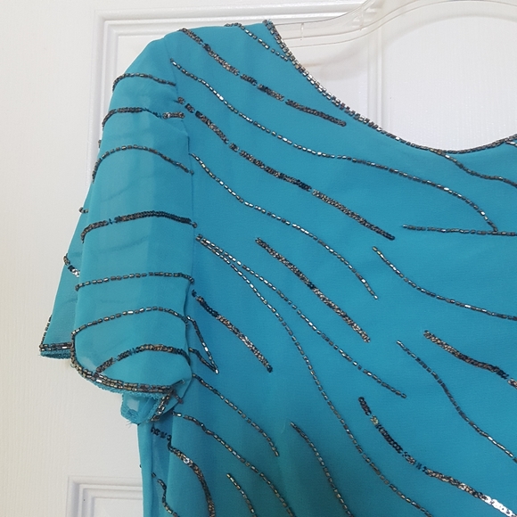 NWT Sanctuary Sequin Beaded Cocktail Dress - Picture 7 of 16